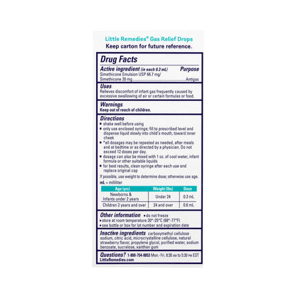Little Remedies® for Tummys Simethicone Antigas Gas Relief Drops