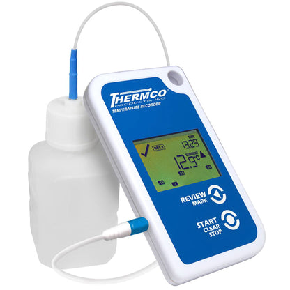 LogTag TRED30-16R Refrigerator / Freezer Vaccine Data Logger with Alarm Kit Fahrenheit / Celsius -40° to 210°F (-40° to 99°C) External Bottle Probe Wall Mount Battery Operated