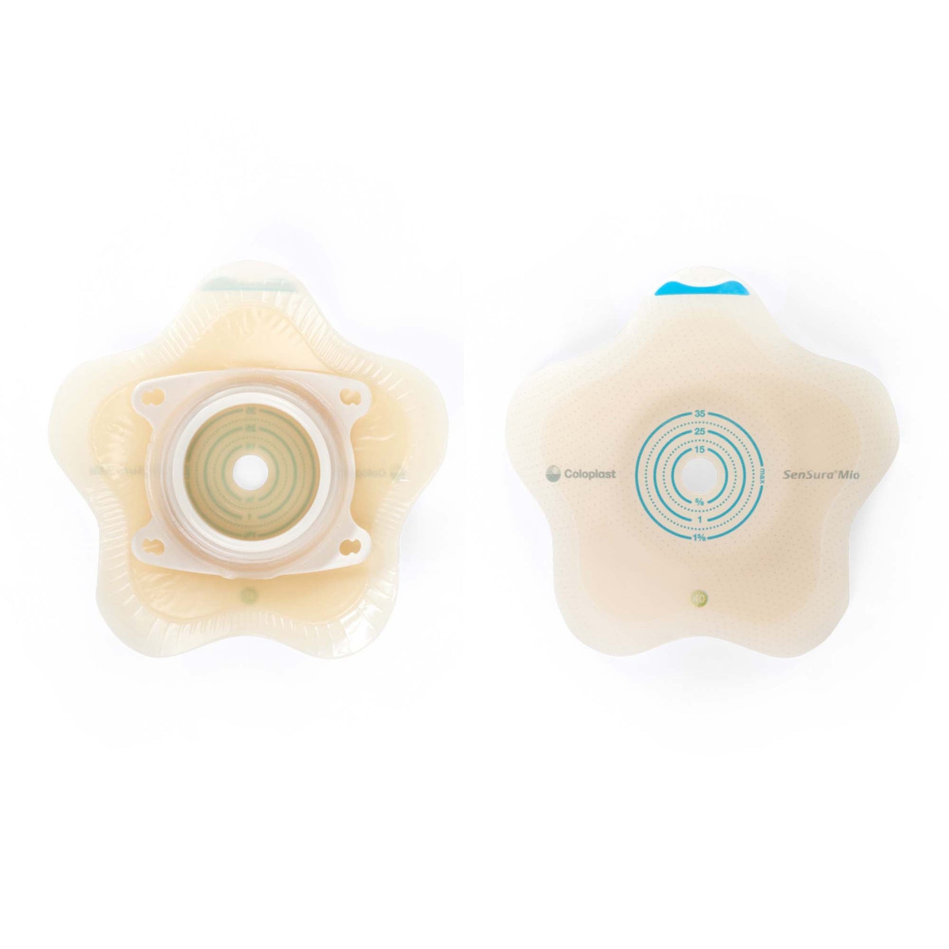 SenSura® Mio Convex Flip Ostomy Barrier, Trim to fit , Green Match