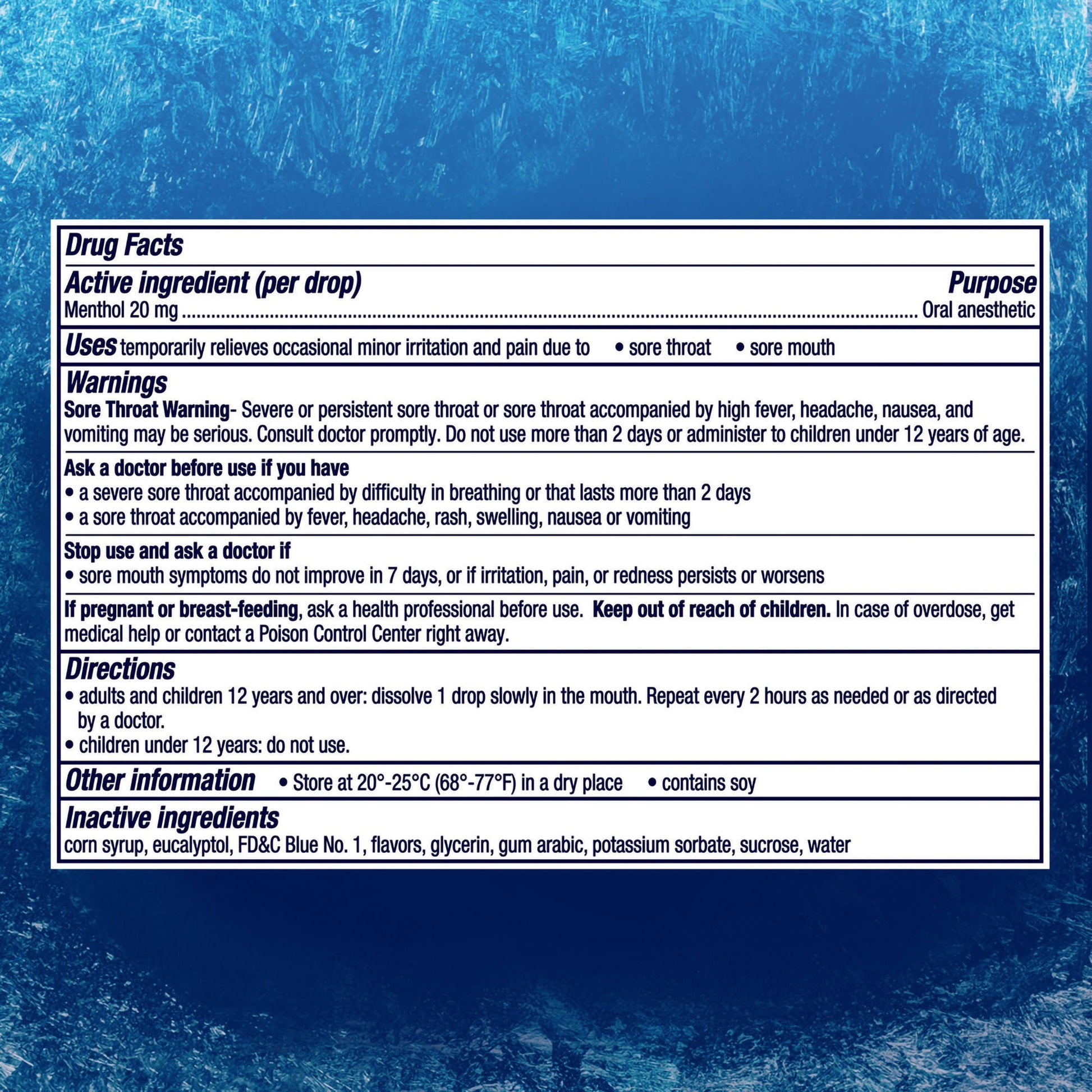 Vicks VapoCool Severe Medicated Drops Winterfrost
