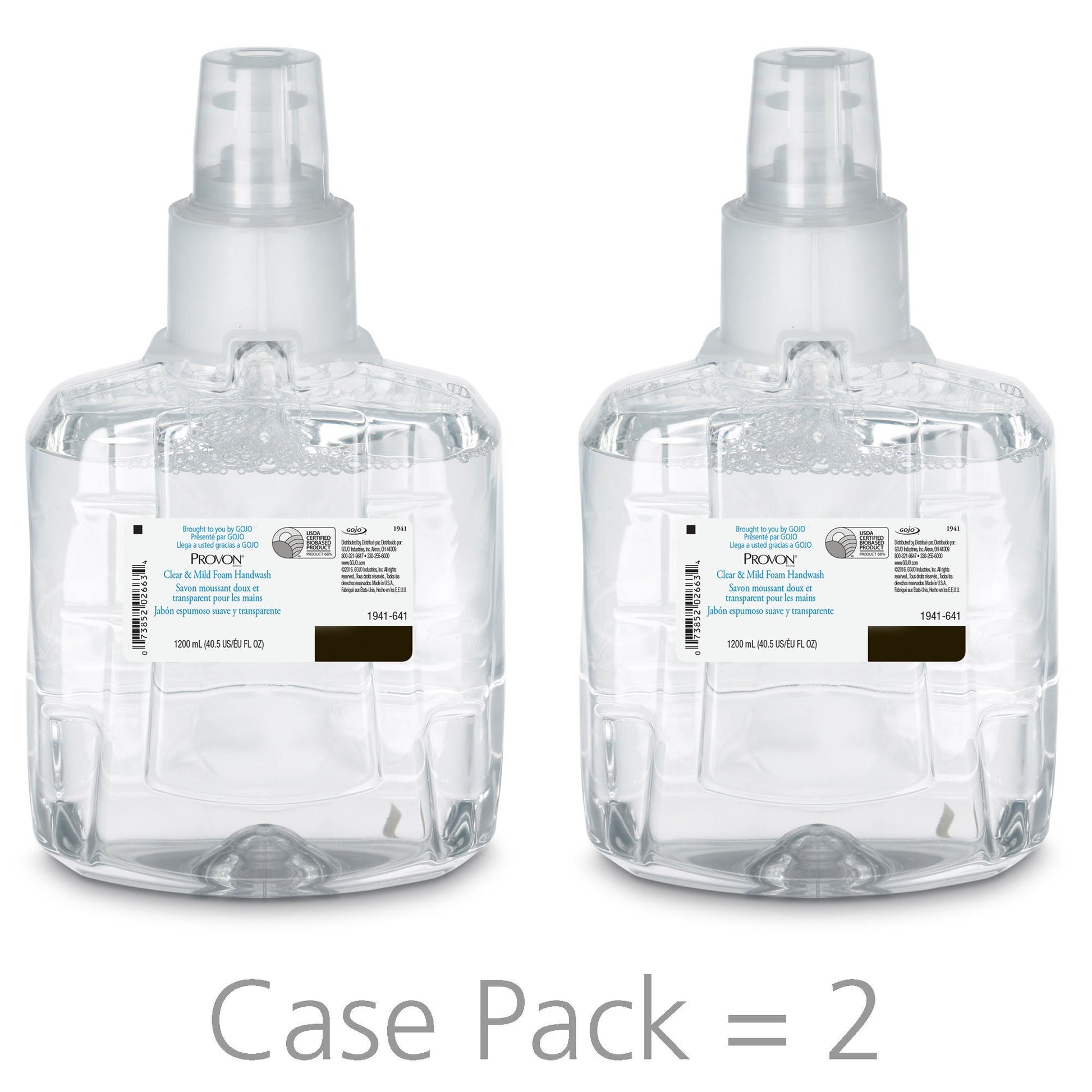 Provon® Clear and Mild Foam Handwash, Dispenser Refill Bottle, Unscented