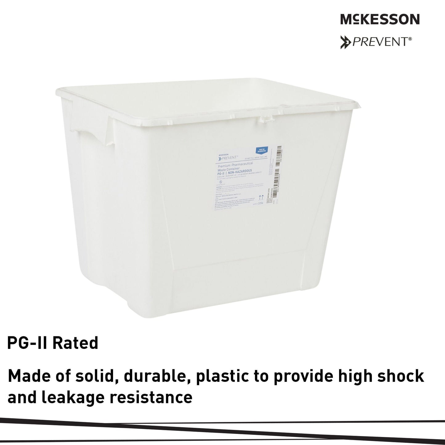 McKesson Prevent® Pharmaceutical Waste Container, 8 Gal.