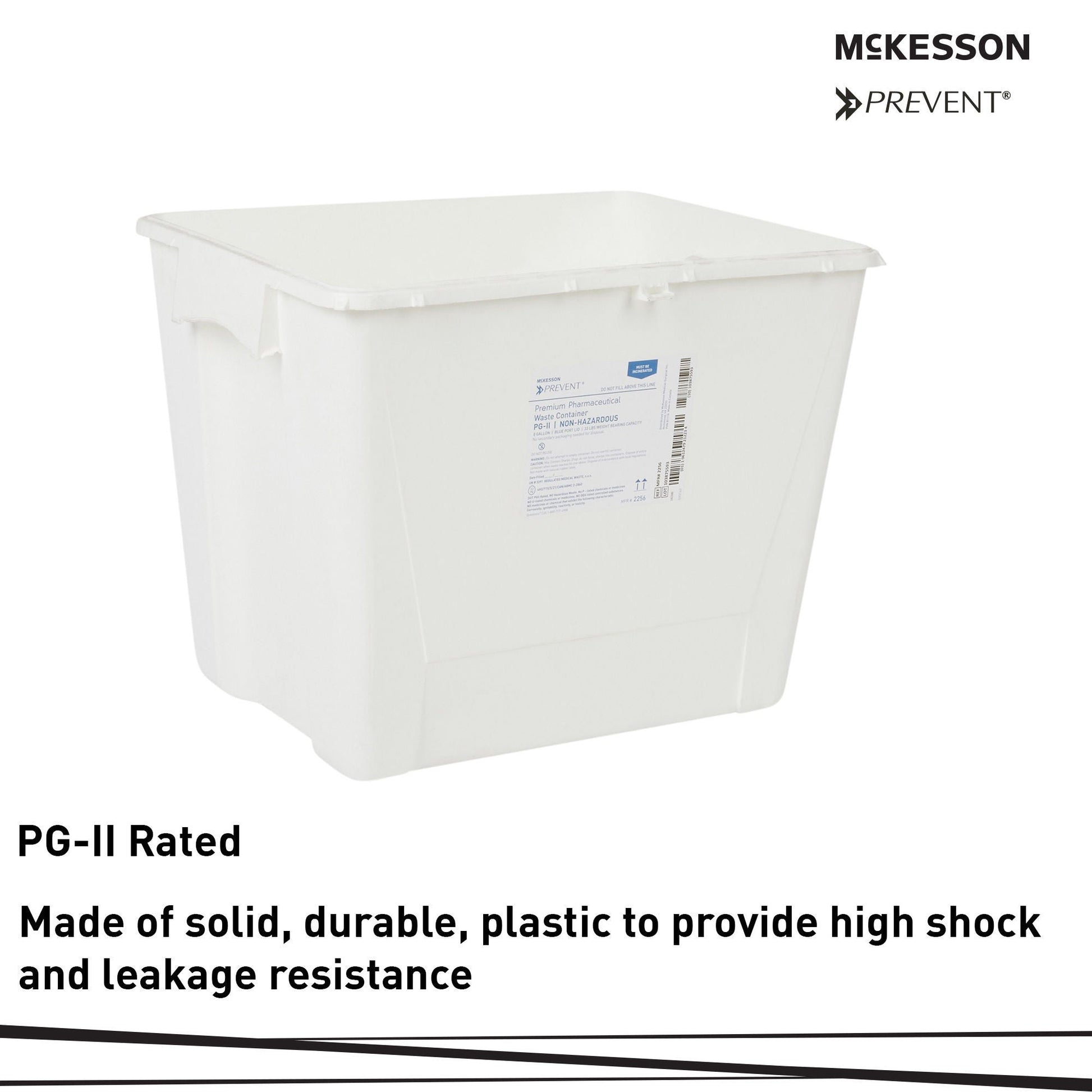 McKesson Prevent® Pharmaceutical Waste Container, 8 Gal.