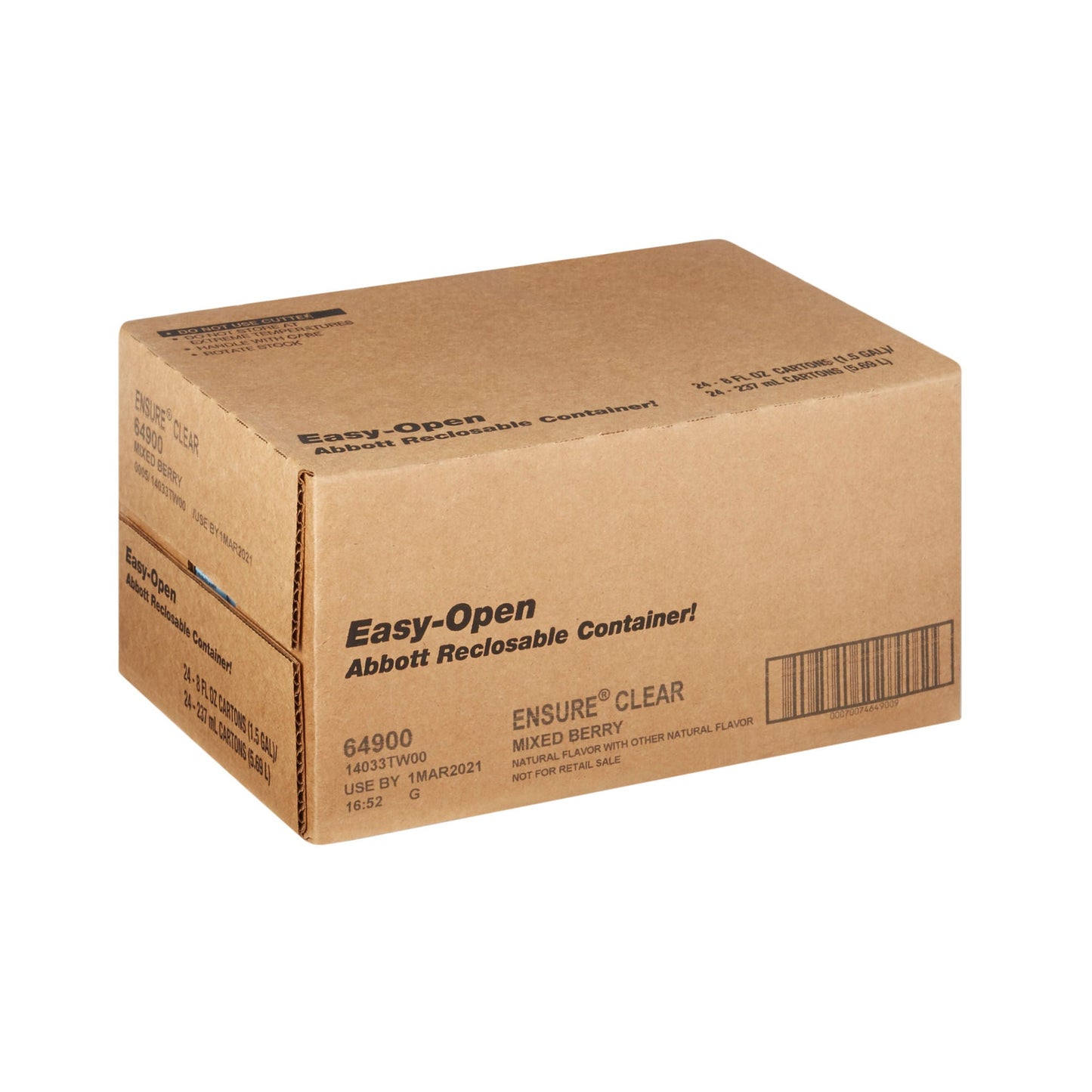 Ensure® Clear Therapeutic Nutrition, Mixed Berry, carton