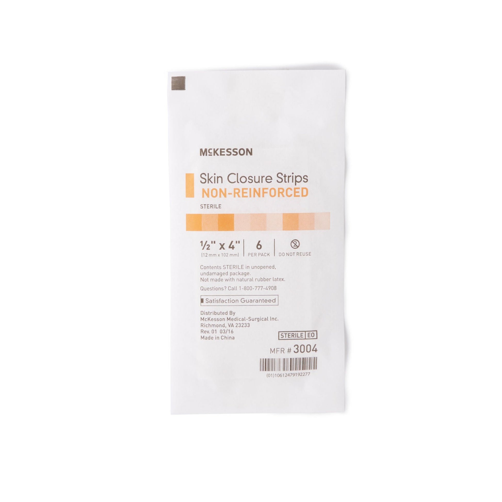 McKesson Nonreinforced Skin Closure Strip, .