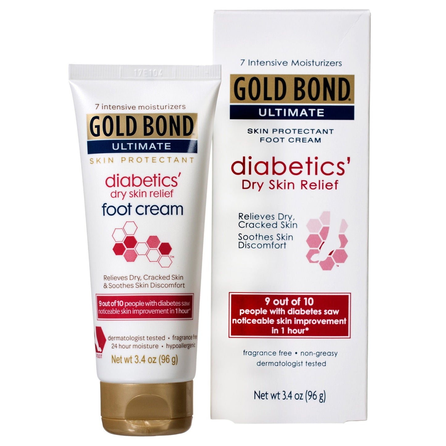 Gold Bond Medicated Diabetics' Foot Moisturizer Tube Unscented Cream