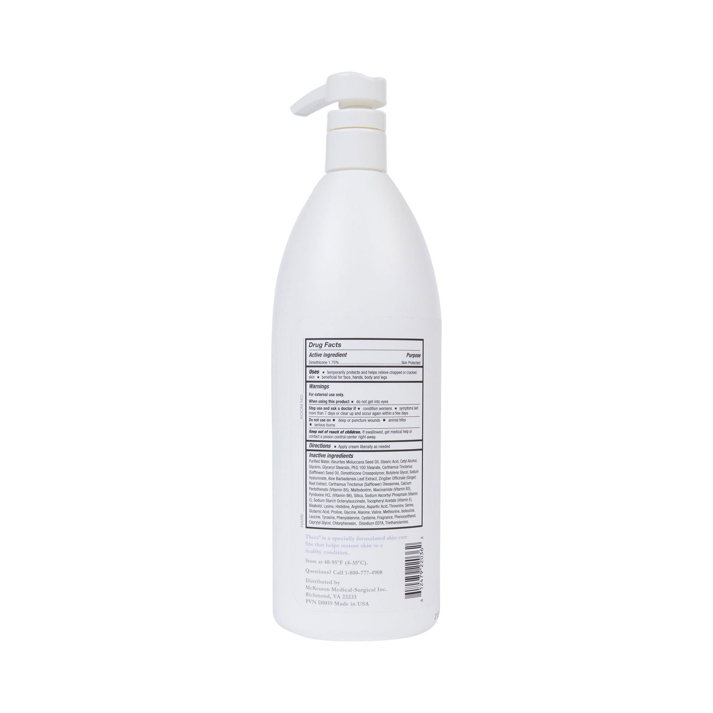 McKesson Thera® Moisturizing Cream Pump, Pump Bottle