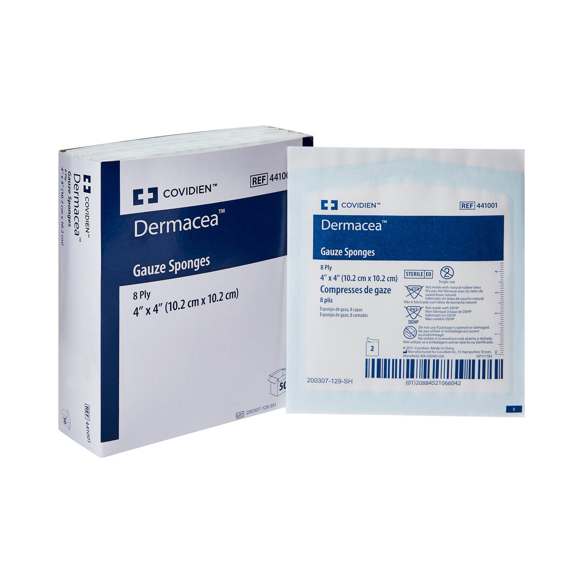Dermacea™ Sterile Gauze Sponge, Eight-Ply