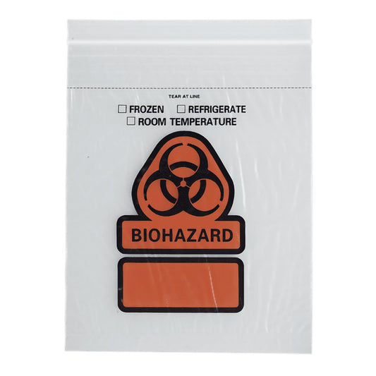 Specimen Transport Bag with Document Pouch, Zip Closure
