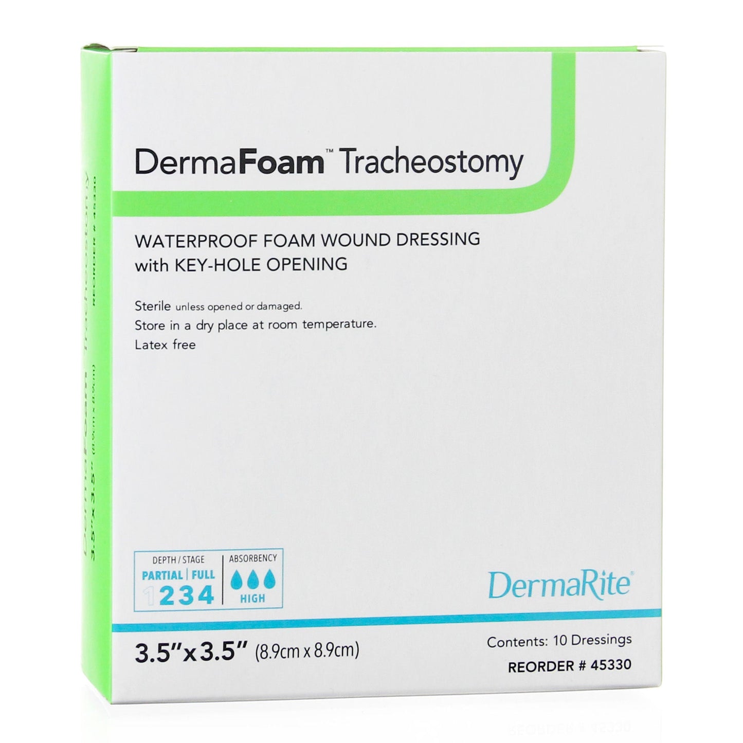 DermaFoam® Tracheostomy Nonadhesive without Border Foam Dressing