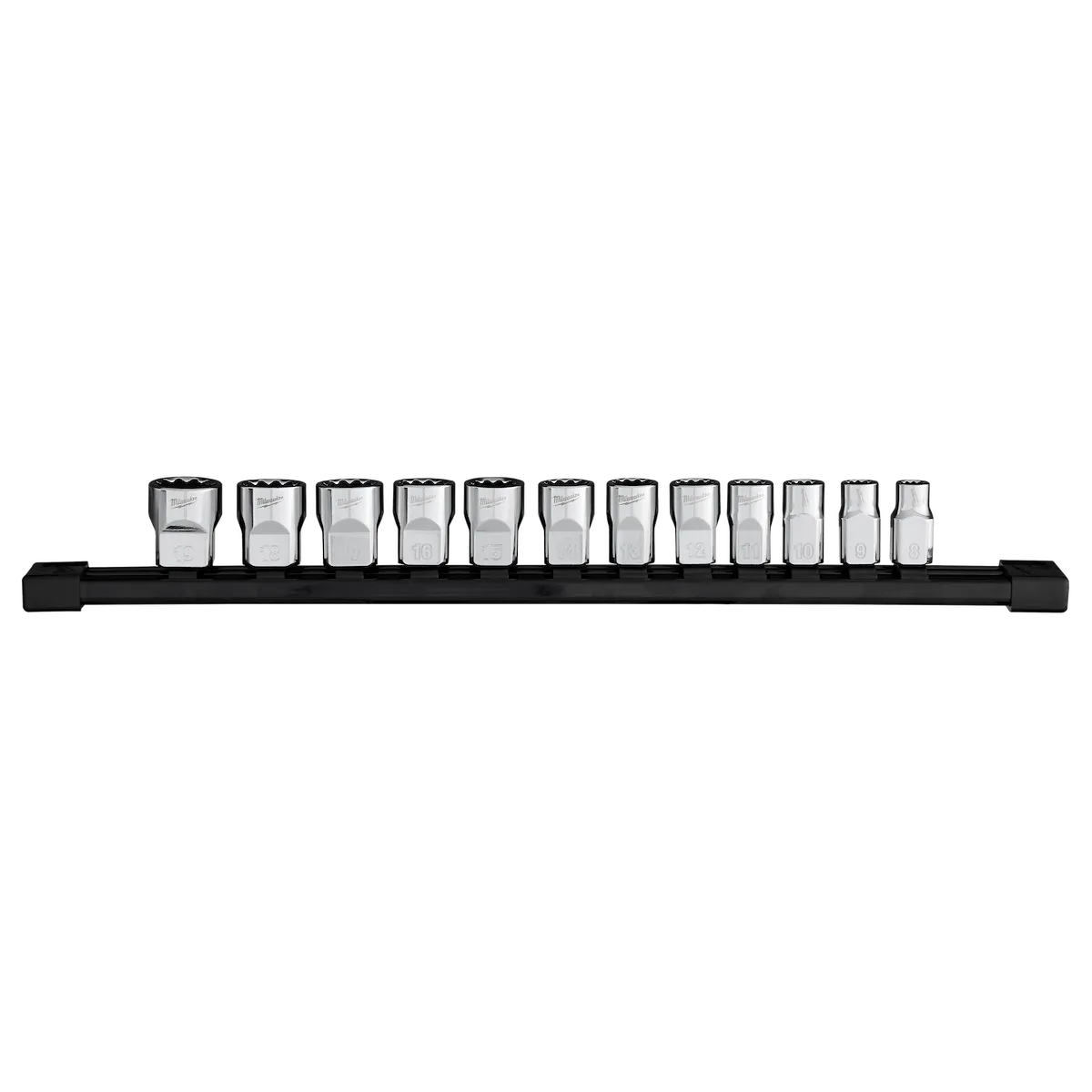 Milwaukee 12pc 3/8” Drive 12-Point Metric Socket Set 48-22-9520 | Chrome Vanadium Steel