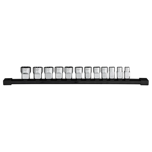 Milwaukee 12pc 3/8” Drive 12-Point Metric Socket Set 48-22-9520 | Chrome Vanadium Steel