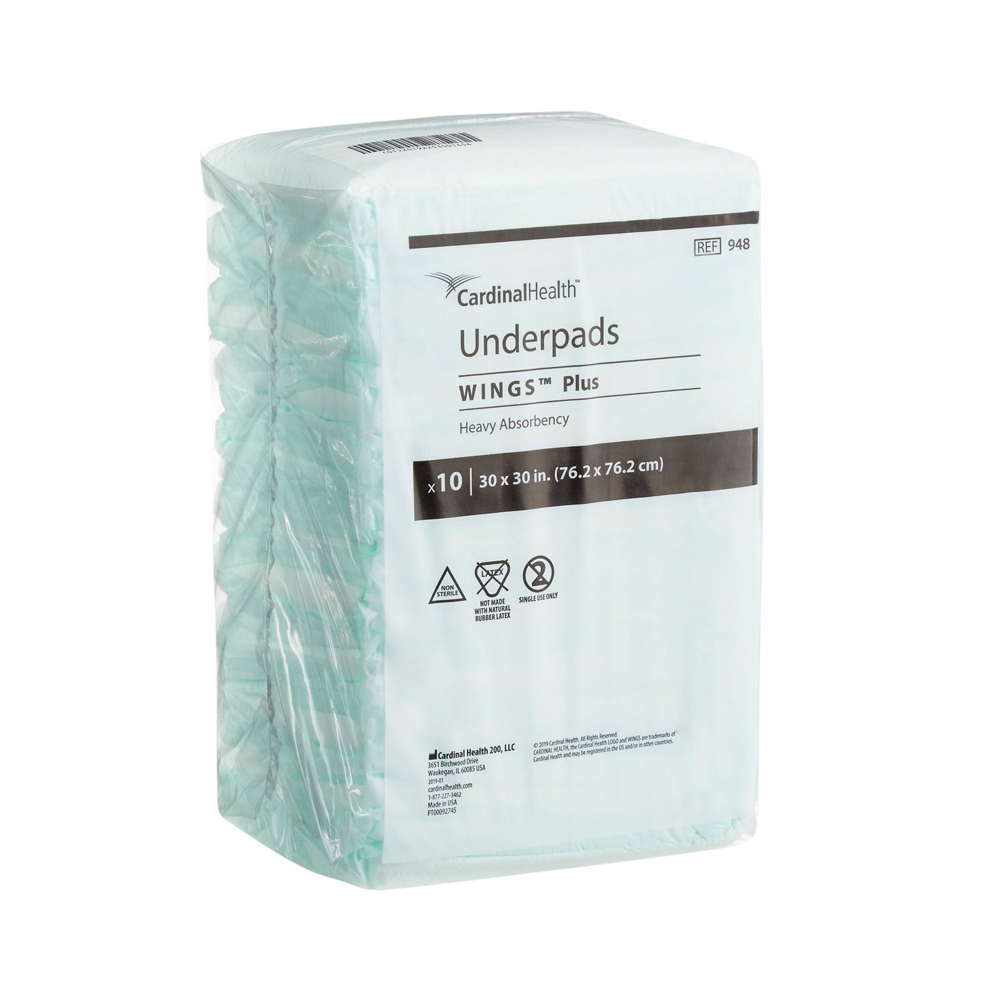 Wings Plus Underpads, Disposable, Heavy Absorbency, Beige