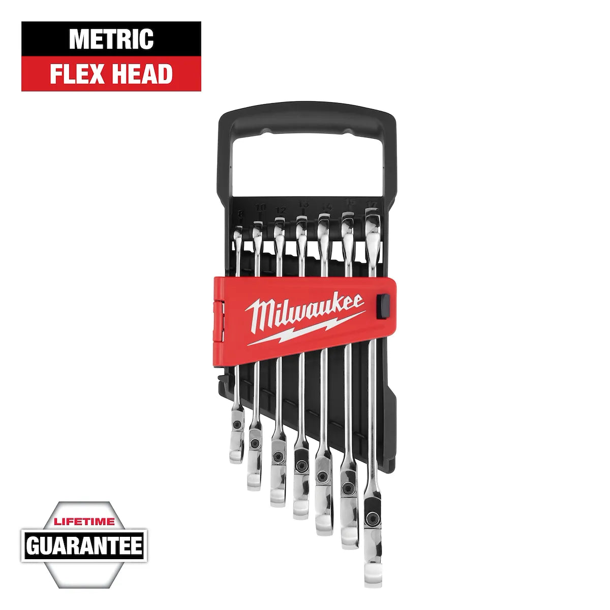 Milwaukee 7pc Metric Flex Head Ratcheting Combination Wrench 48-22-9529