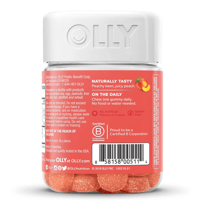 Olly's® Probiotic + Prebiotic for a Balanced Belly, Peach-Flavor Gummies