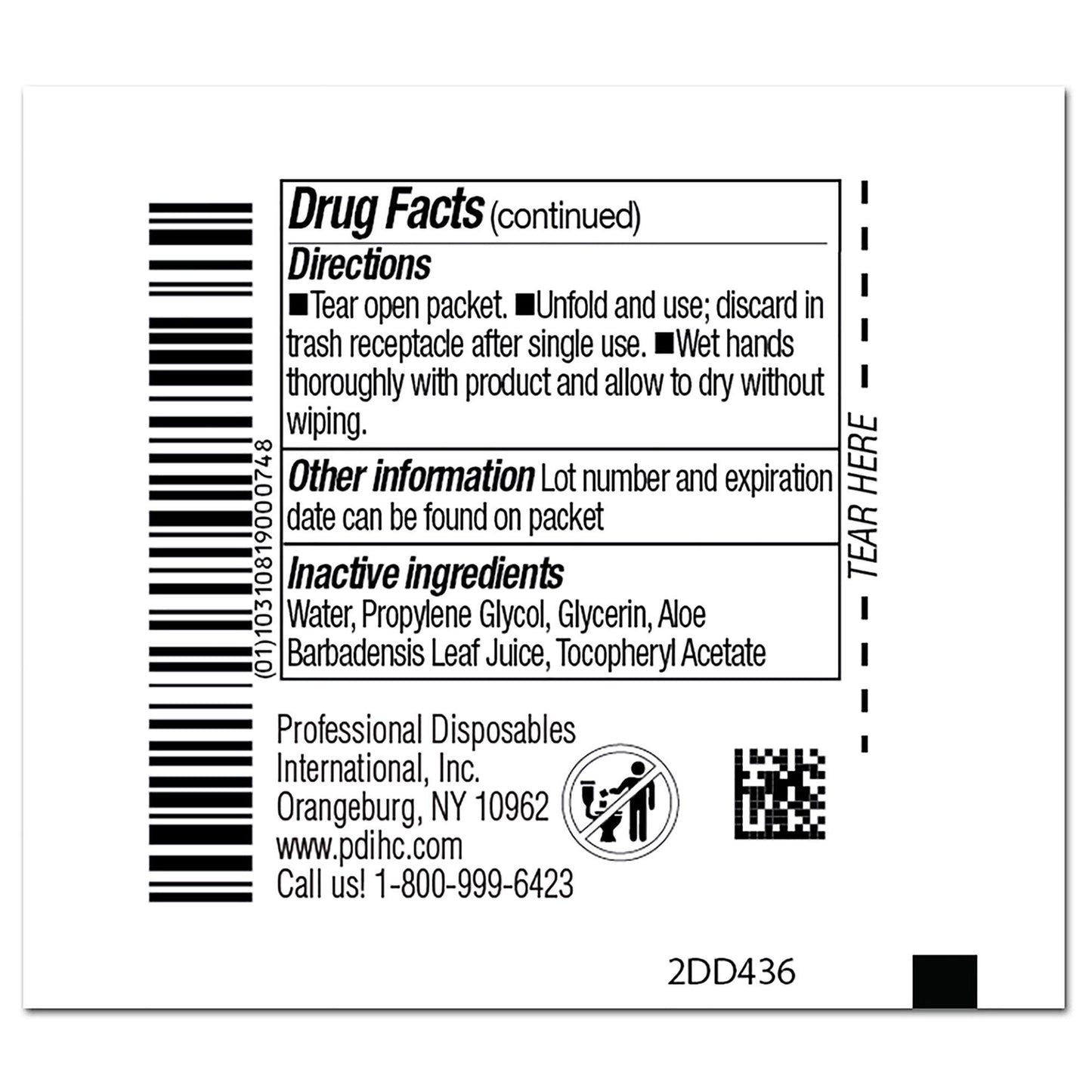 Sani-Hands® Hand Sanitizing Wipes, Ethyl Alcohol, Unscented