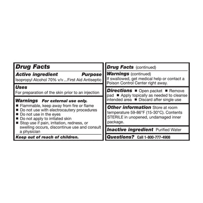 McKesson 70% Isopropyl Alcohol Prep Pad, Medium