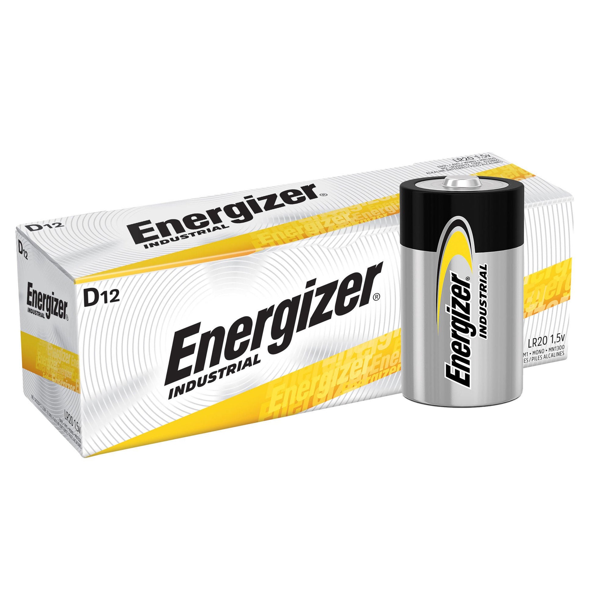 Energizer Alkaline Battery D Cell 1.5 Volt Disposable