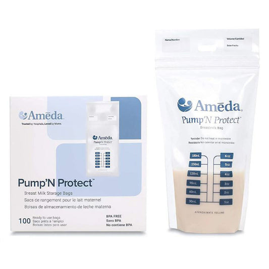 Ameda Pump 'N Protect Breast Milk Storage Bag Plastic Clear