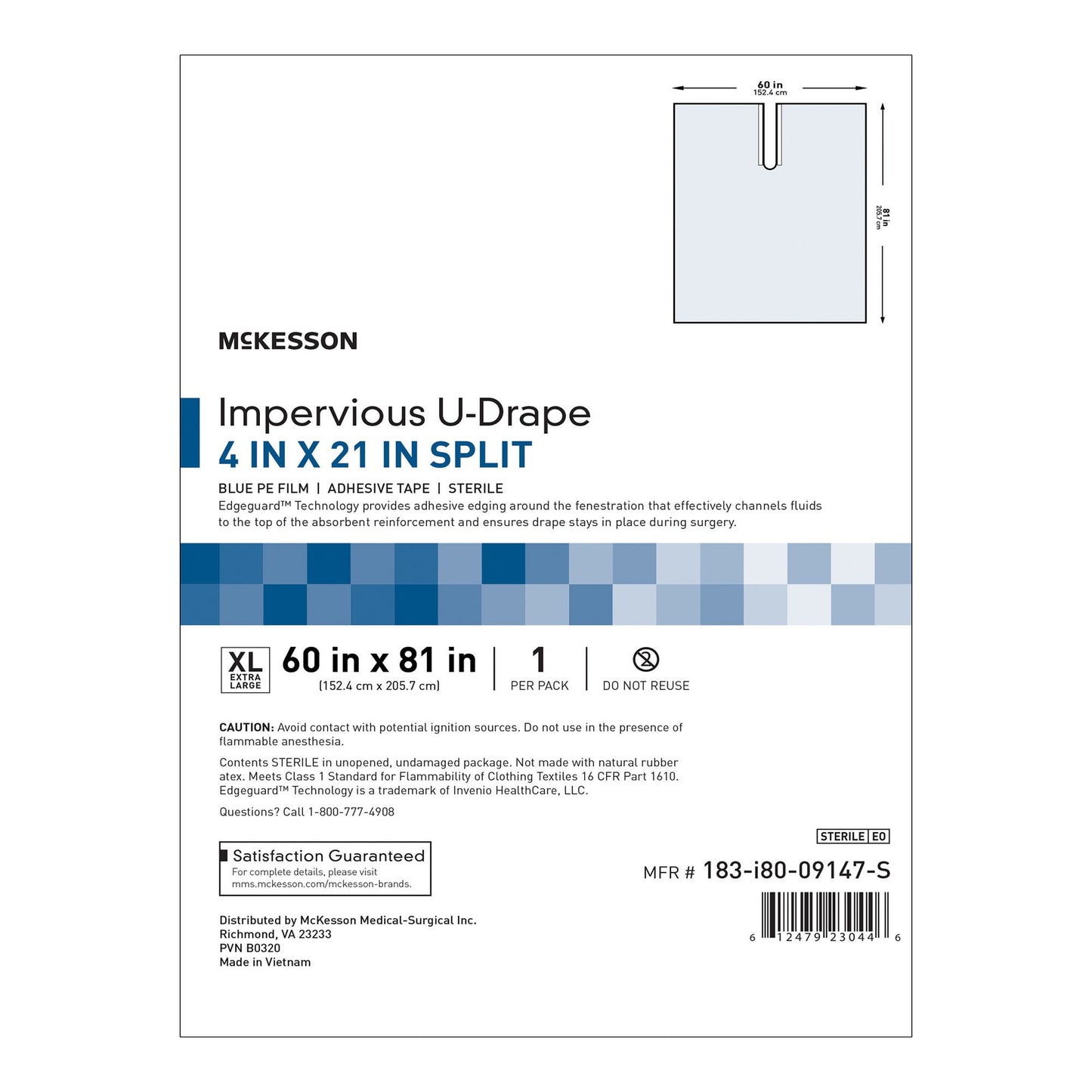 McKesson Sterile Impervious U-Drape