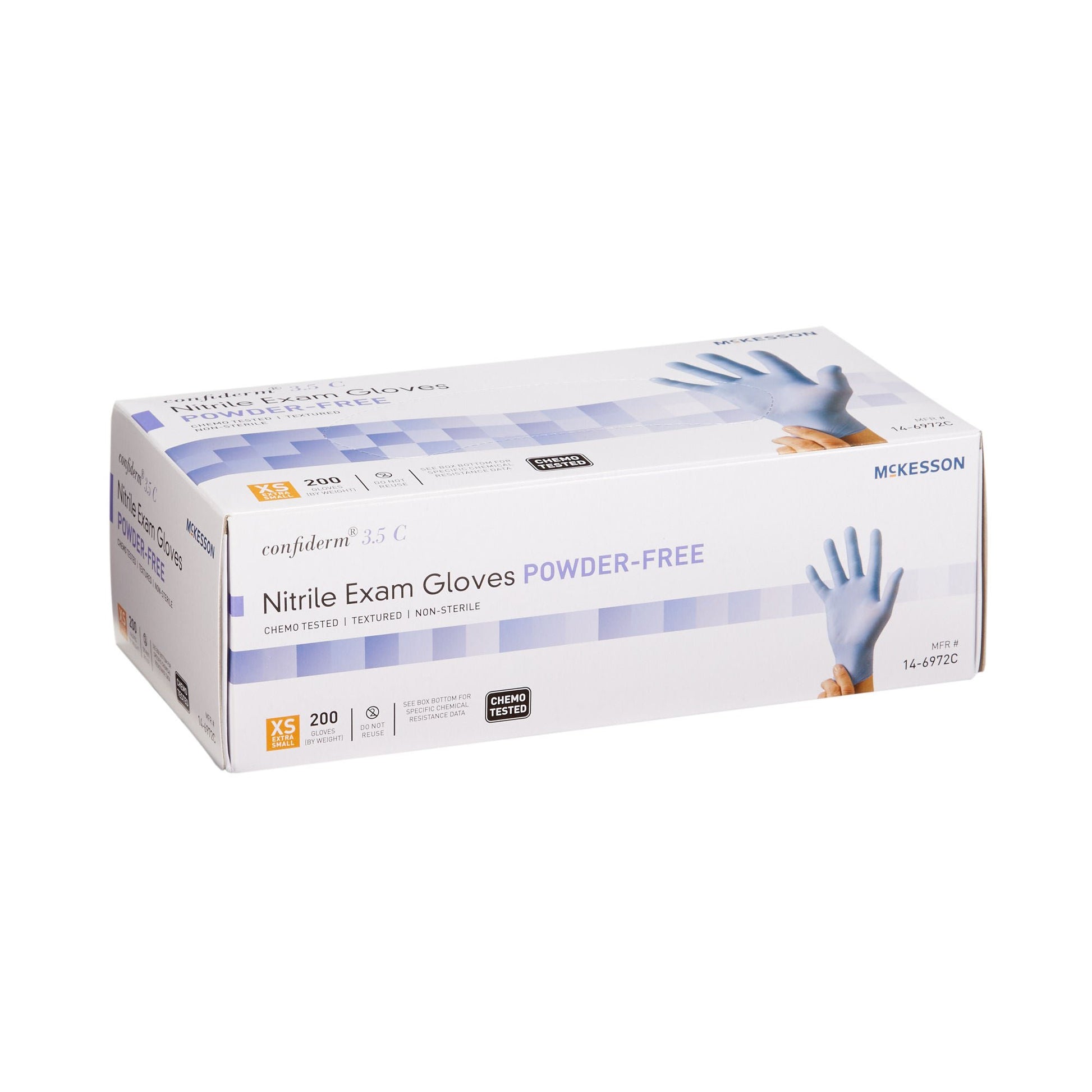 McKesson Confiderm® 3.5C Nitrile Exam Gloves, Blue - view 8
