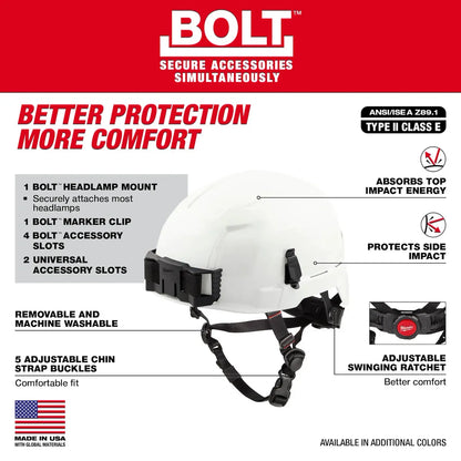 Milwaukee BOLT Blue Safety Helmet (USA) - Type 2, Class E 48-73-1303