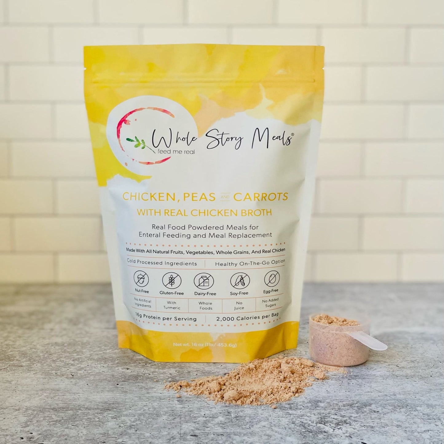 Whole Story Meals Oral Supplement Chicken / Peas / Carrot Flavor Powder Pouch