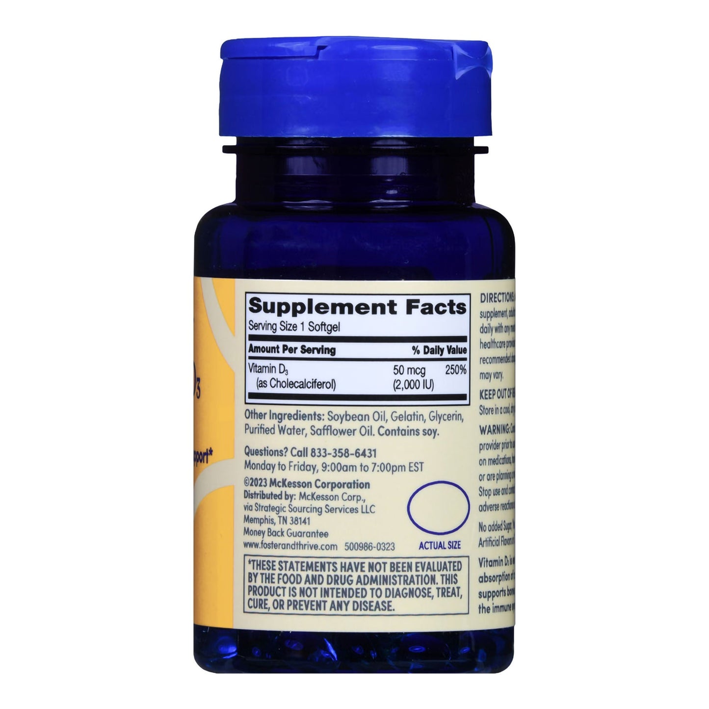 Foster & Thrive™ Vitamin D-3 50 mcg (2000 IU) Rapid Release Softgels