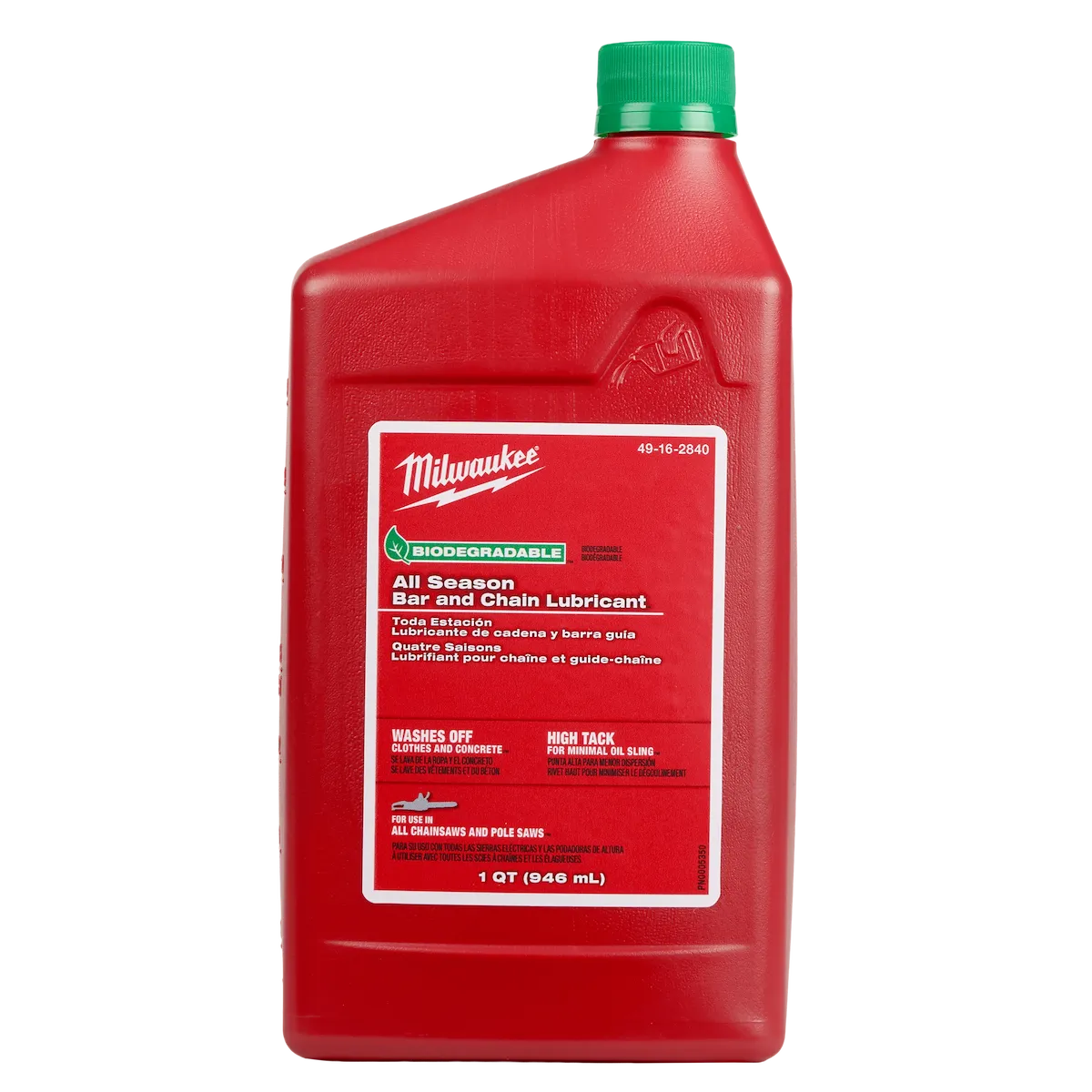Milwaukee 1 Quart Biodegradable All Season Bar and Chain Lubricant 49-16-2840