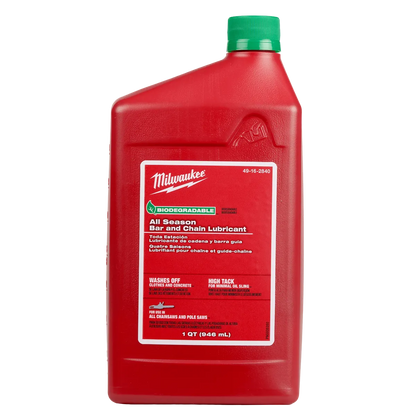 Milwaukee 1 Quart Biodegradable All Season Bar and Chain Lubricant 49-16-2840
