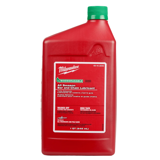 Milwaukee 1 Quart Biodegradable All Season Bar and Chain Lubricant 49-16-2840