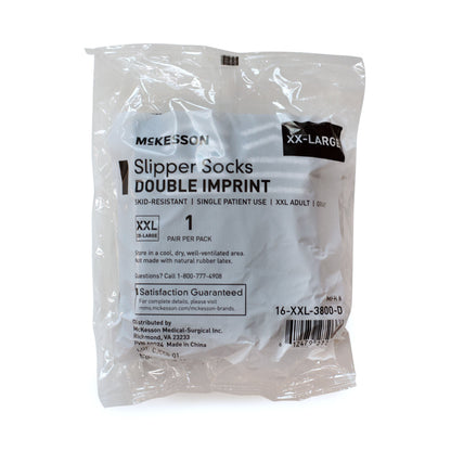 McKesson Slipper Socks, Double Tread, 2X-Large, Gray