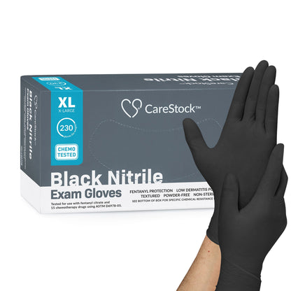 CareStock™ Nitrile Exam Gloves, Black