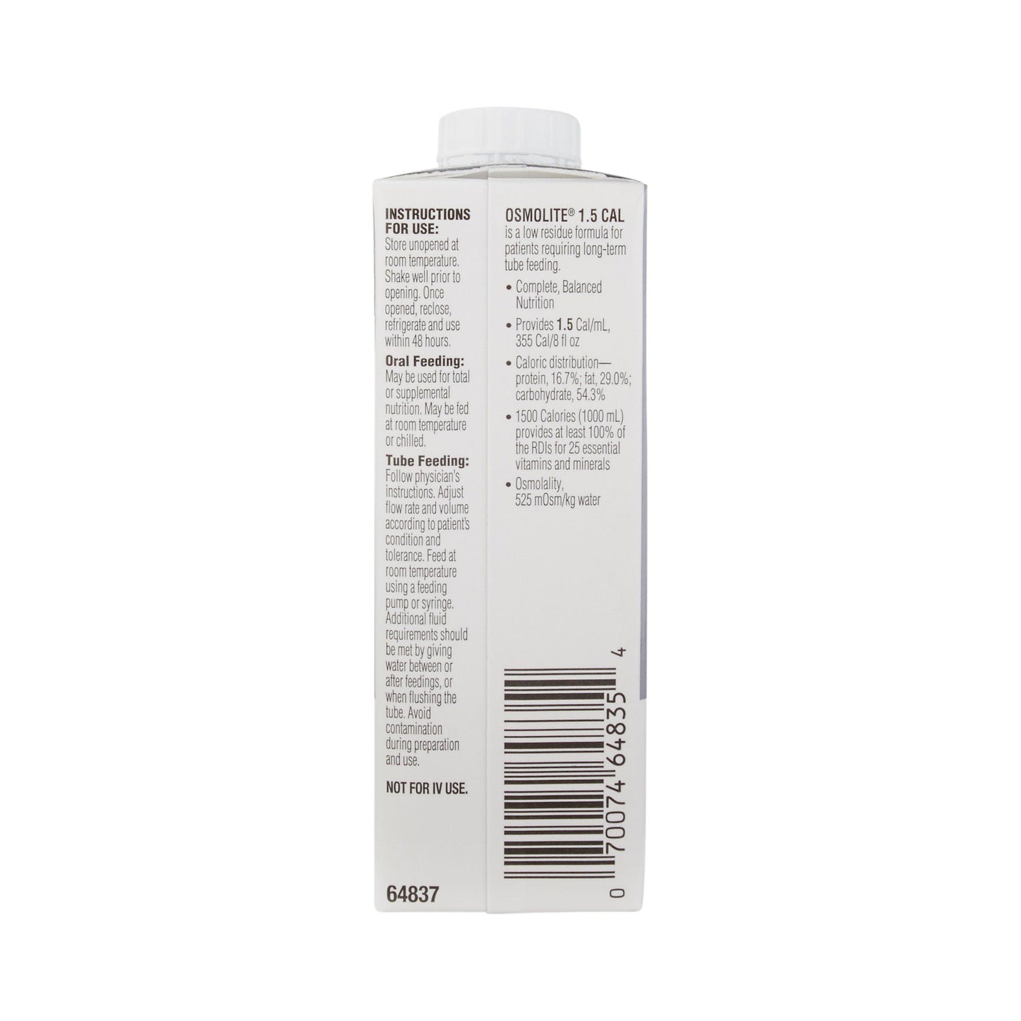 Osmolite 1.5 Cal Nutrition, Tube-Feeding, carton