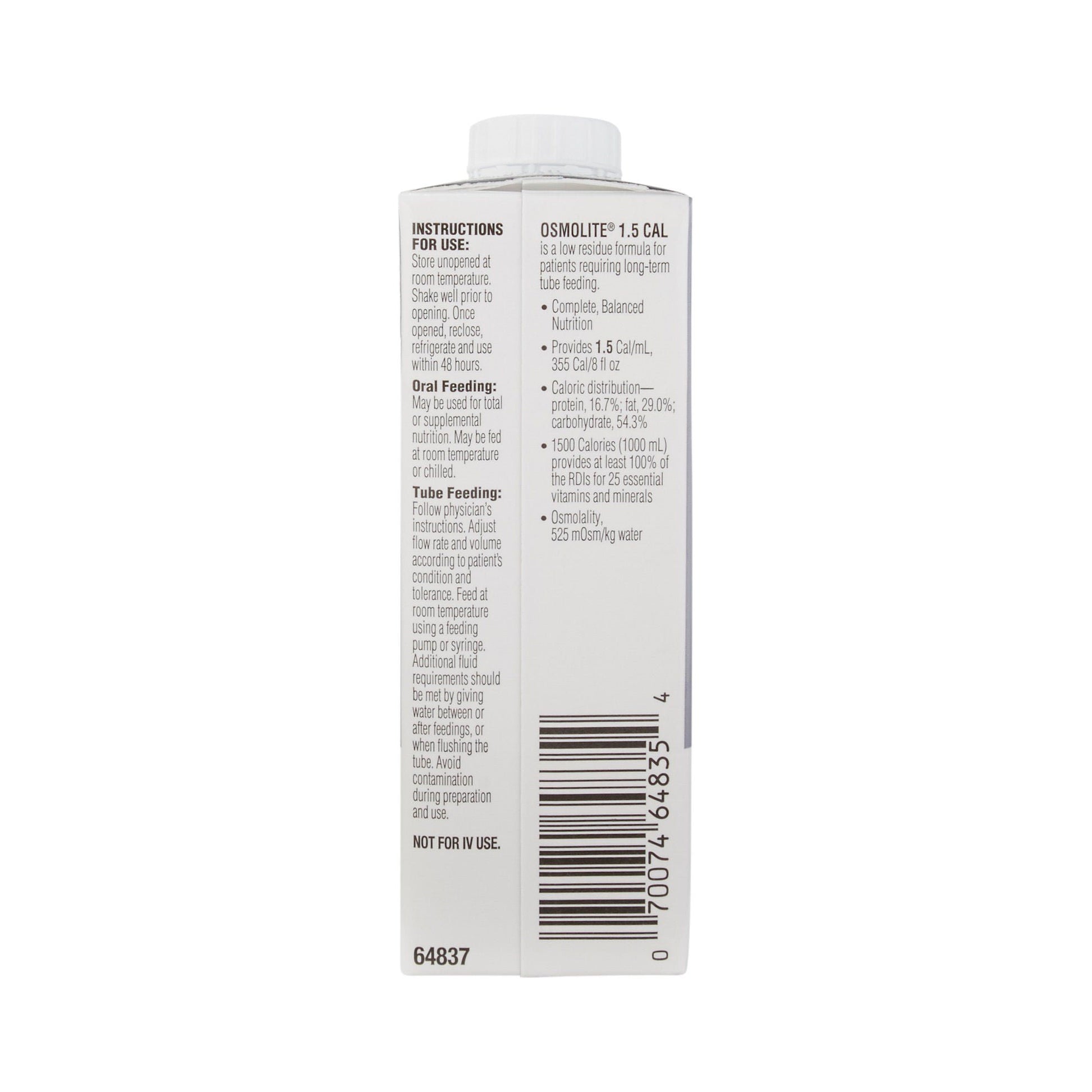 Osmolite 1.5 Cal Nutrition, Tube-Feeding, carton