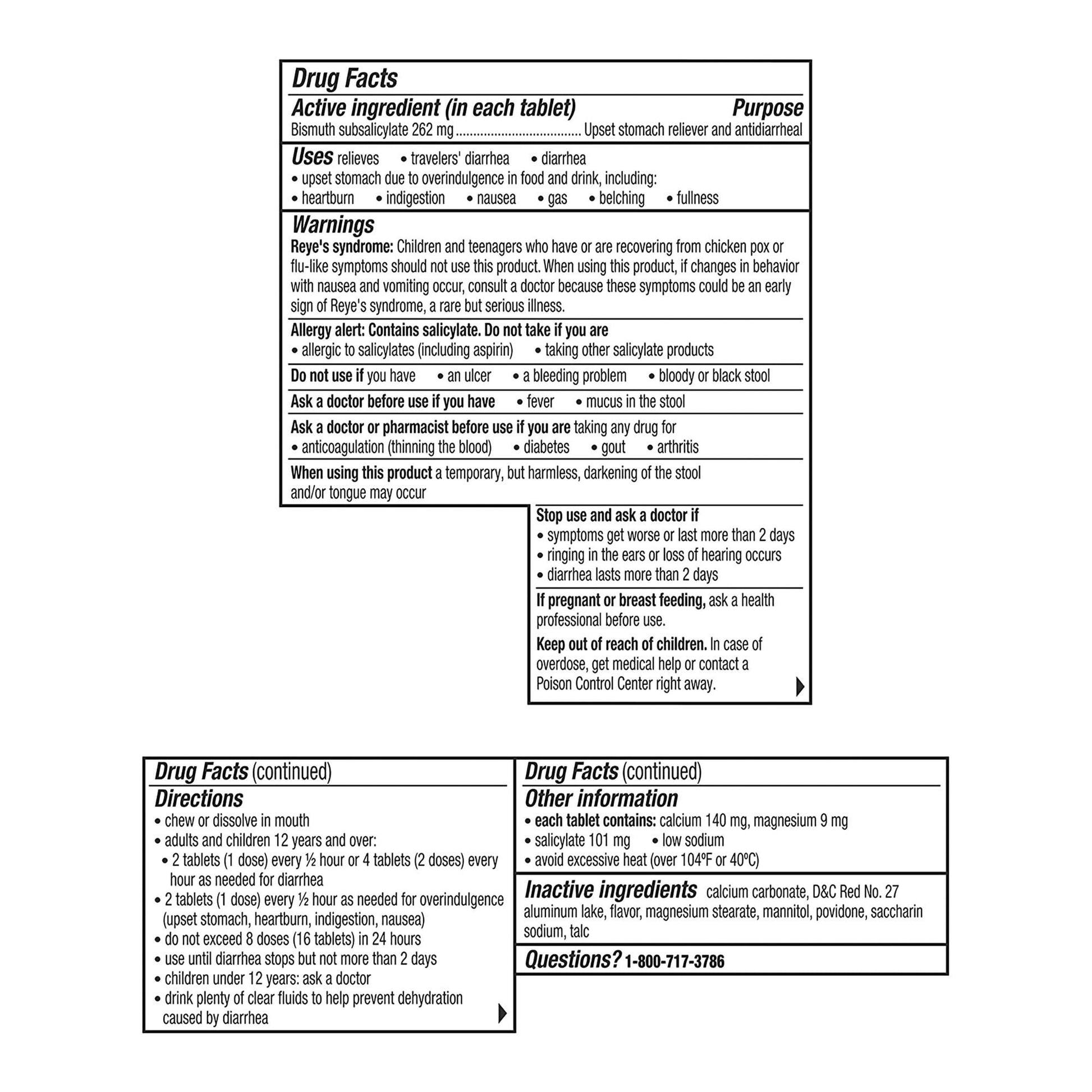 Pepto-Bismol® Bismuth Subsalicylate Chewable Tablets