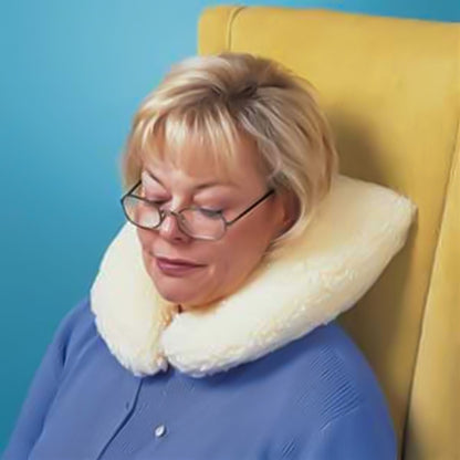 Hermell Products Faux Sherling Travel Neck Pillow