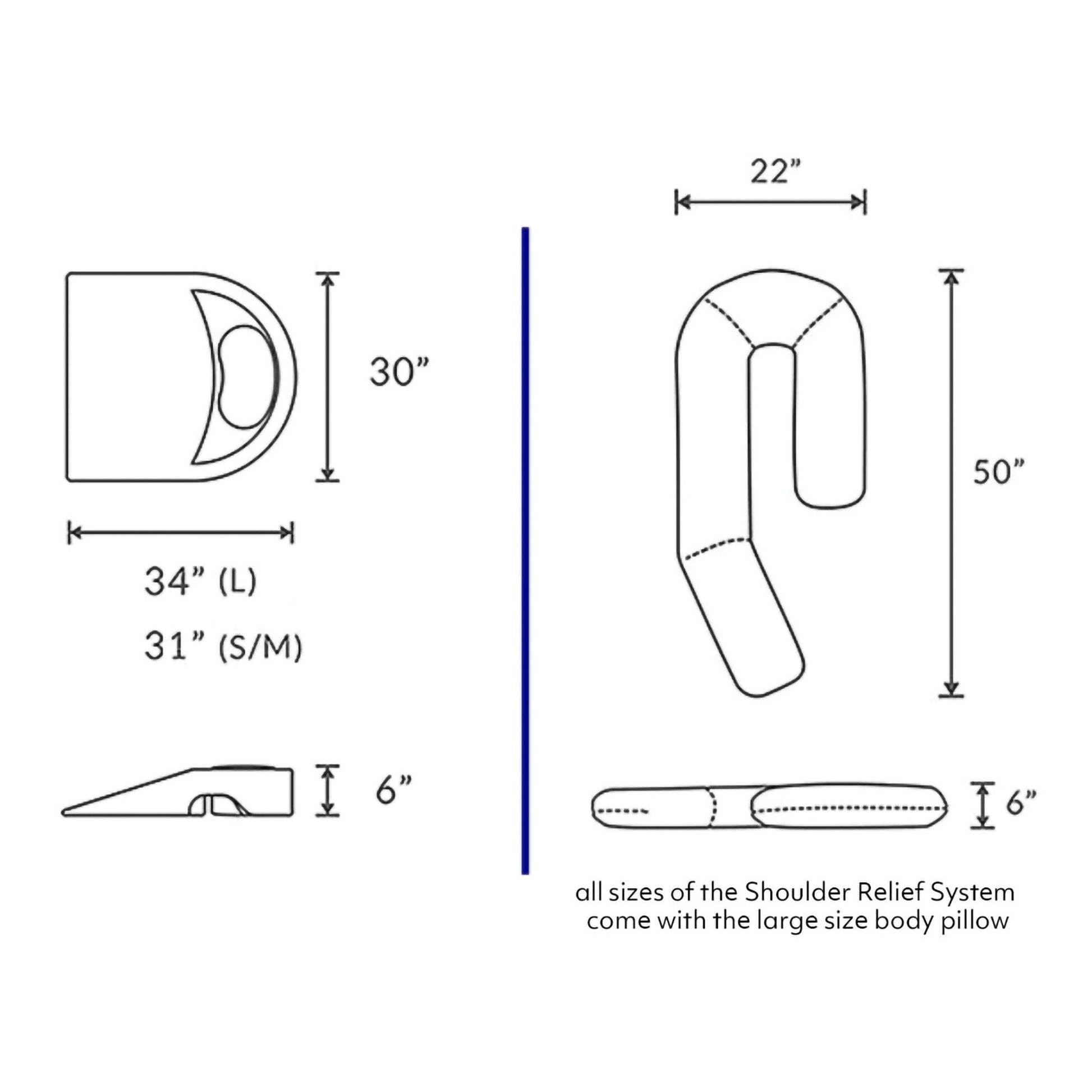 MedCline Shoulder Relief System, Large, 5'10" & Above