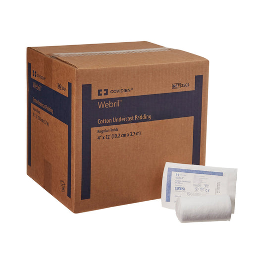 Webril™ White Cotton Undercast Cast Padding, 4 Inch x 4 Yard, Case of 50 (2502-)