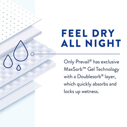 Prevail Air™ Overnight Briefs Overnight Absorbency, Size 1