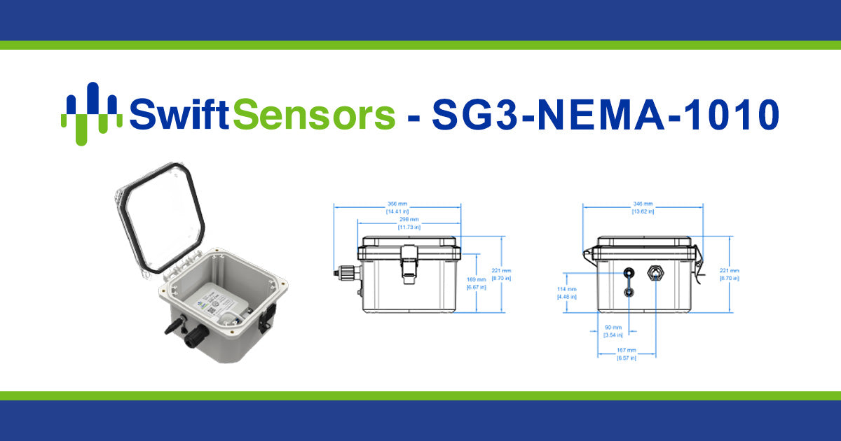 Swift Sensors SG3-NEMA-1010 dimensions and mounting drawing