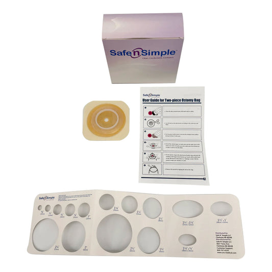 Ostomy Barrier Trim to Fit, Extended Wear Without Tape Flange Hydrocolloid Up to 1-1/4 Inch Opening