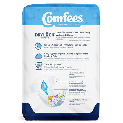 Attends Comfees Premium Baby Diapers, Moderate-Absorbent