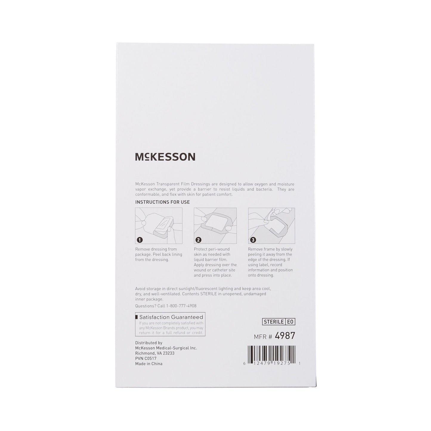 McKesson Octagonal Dressing with Frame-Style Delivery, Transparent