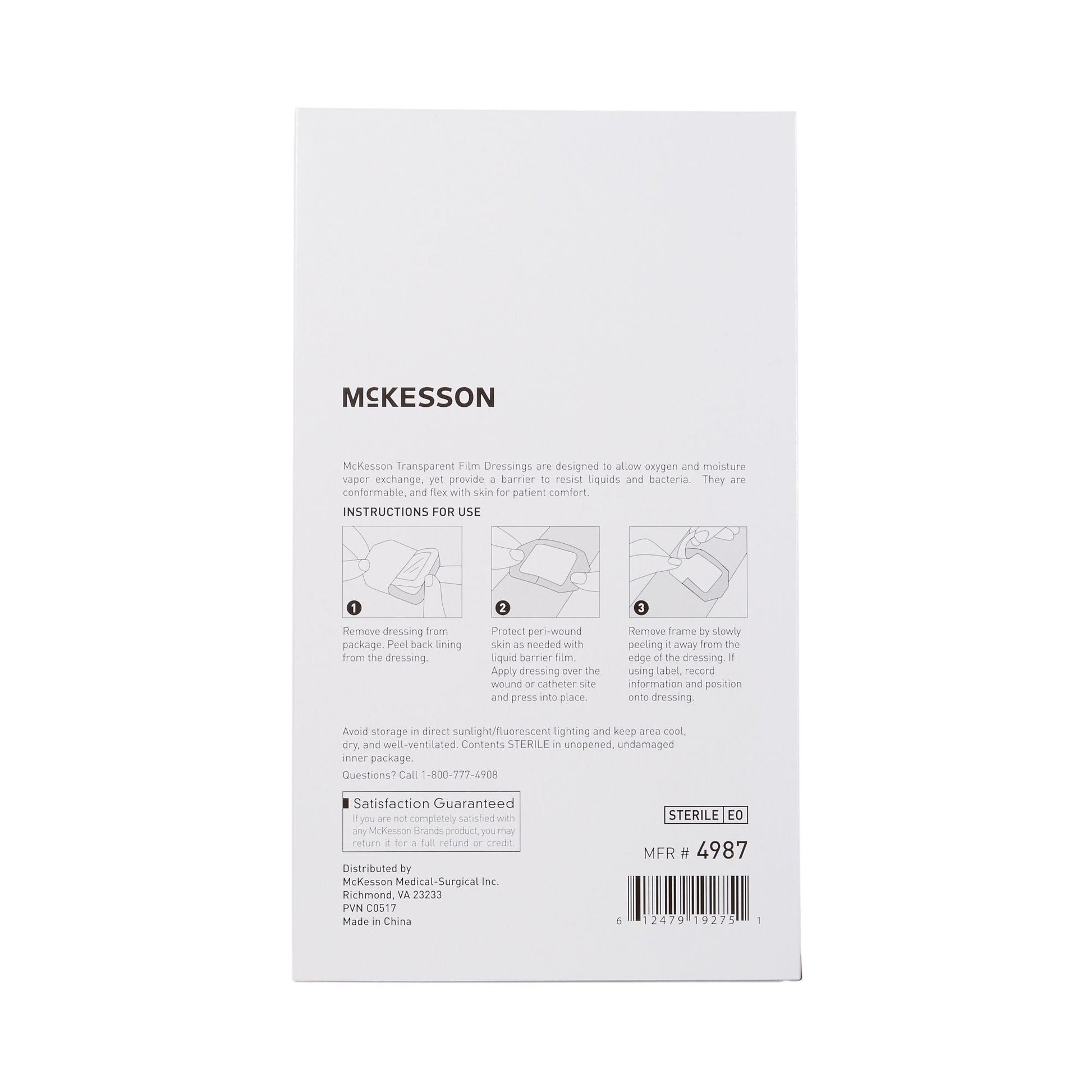 McKesson Octagonal Dressing with Frame-Style Delivery, Transparent