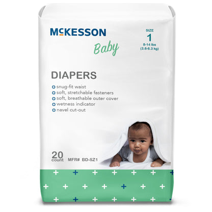 McKesson Baby Diaper, for Babies weighing 8 – 14 lbs.