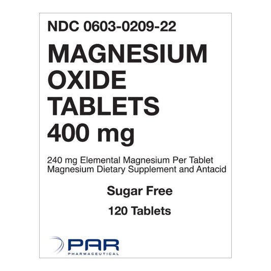 Mineral Supplement Magnesium Oxide 400 mg Strength Tablet