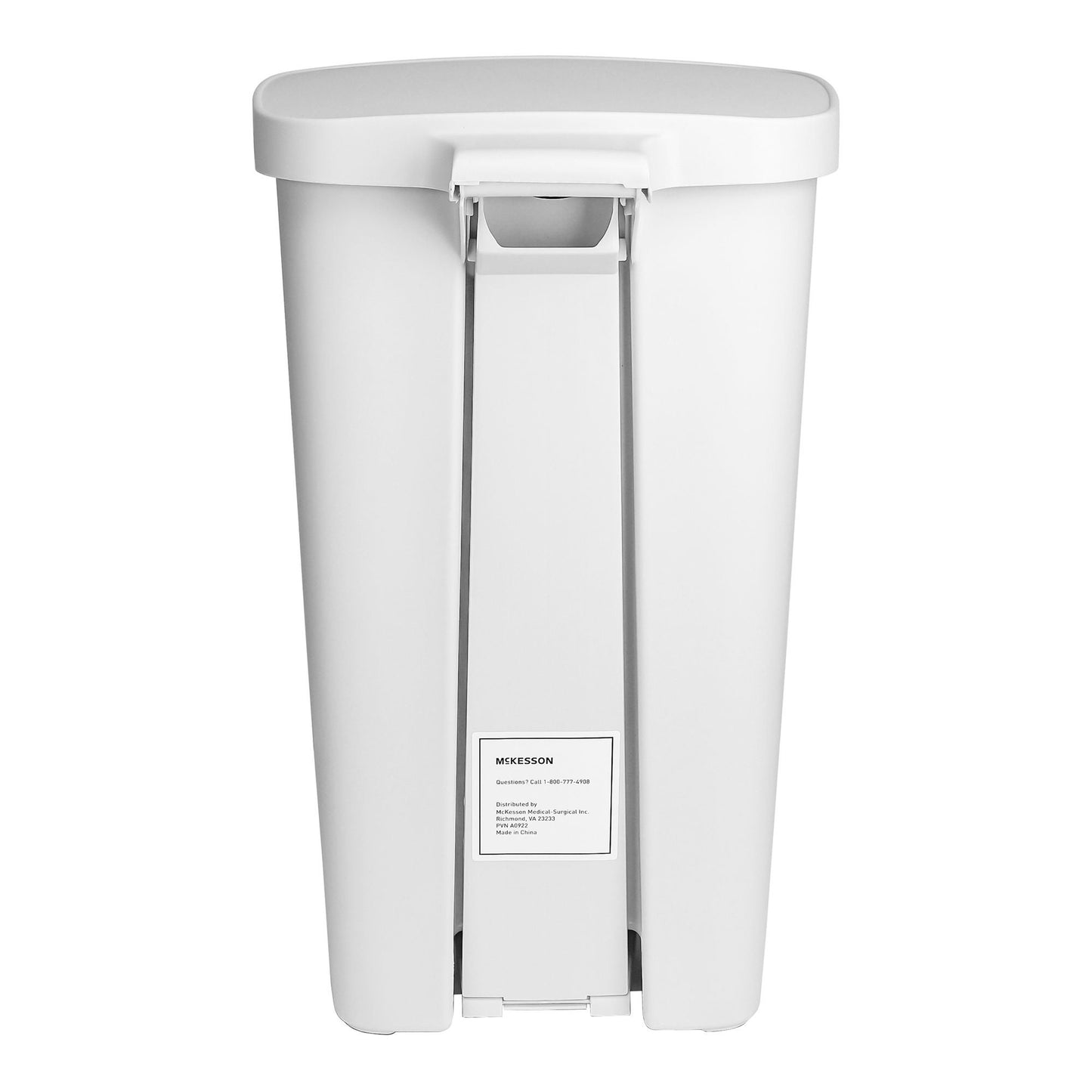 McKesson Waste Can with Step-On Pedal, White, x 26.57 Inch