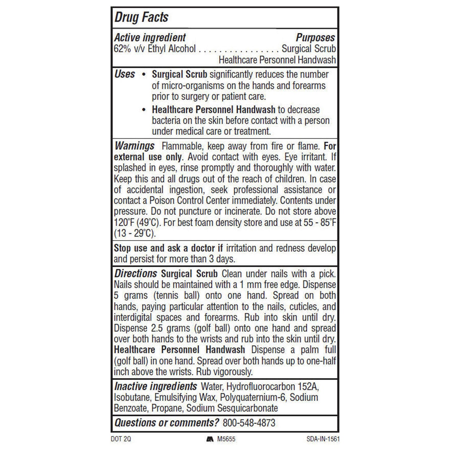 Alcare® Plus Foaming 62% Ethyl Alcohol Hand Sanitizer, Aerosol Can