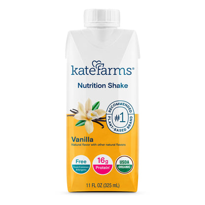 Kate Farms® Nutrition Shake, Vanilla, carton